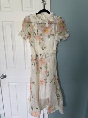 Zimmermann Sheer Floral Overlay Midi Dress 

Size 1
Wore once ,like new